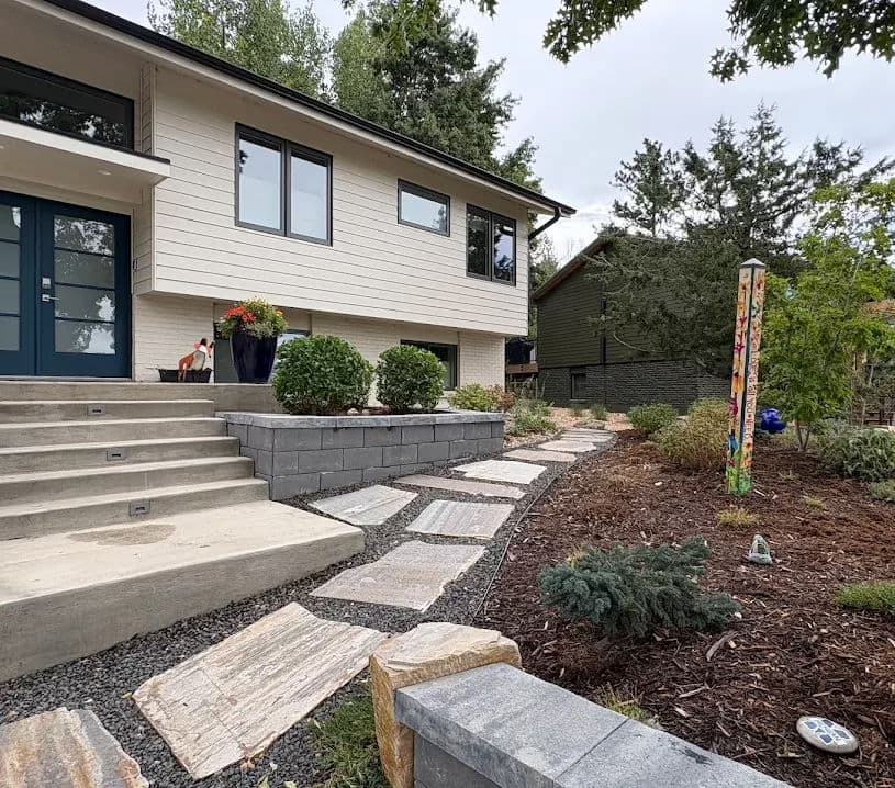 Gallery photos for Modern Front Yard Makeover with Durable Design: Image #1