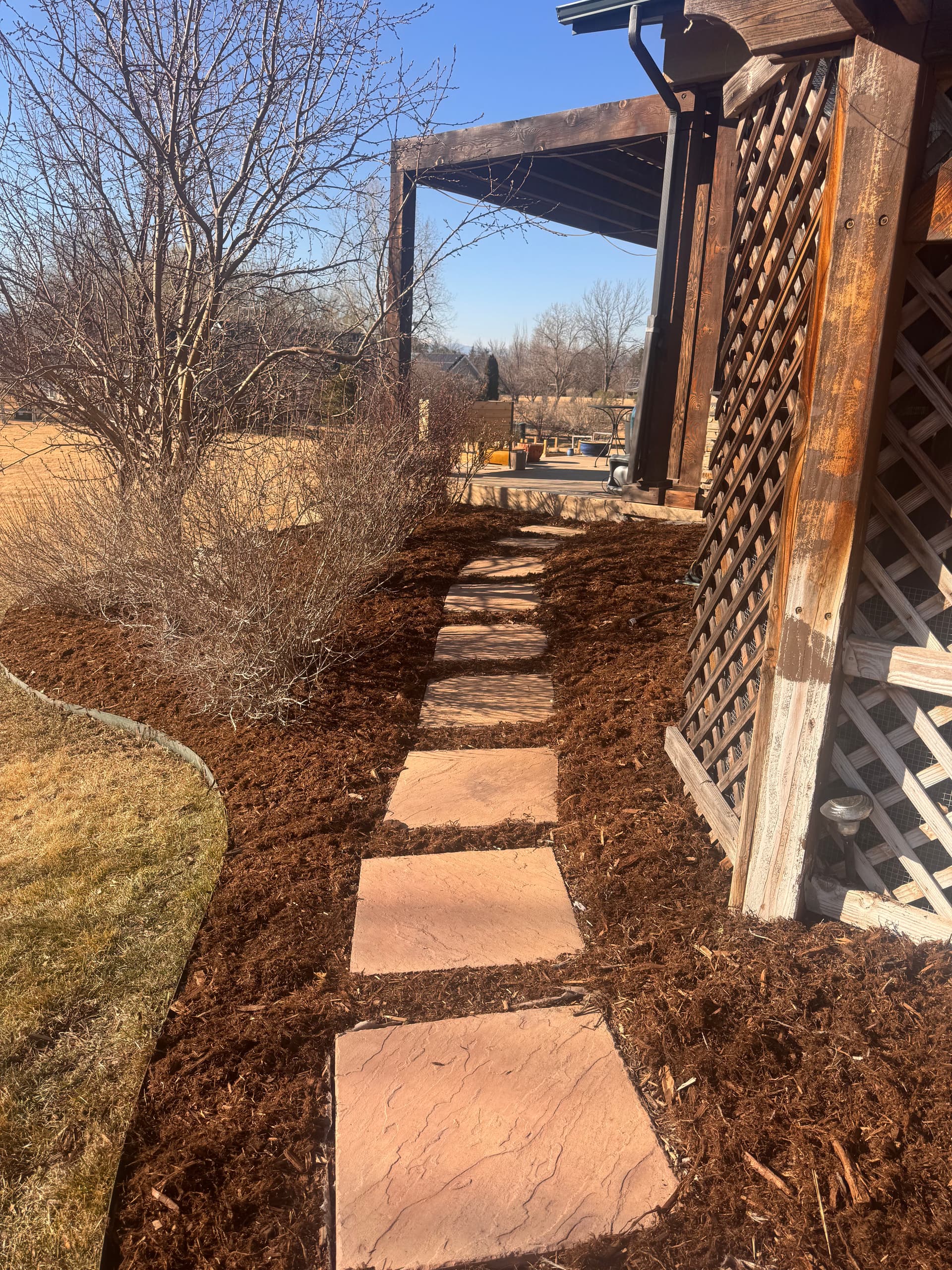 Gallery photos for Elevating Outdoor Spaces with Steppers and Mulching: Image #1