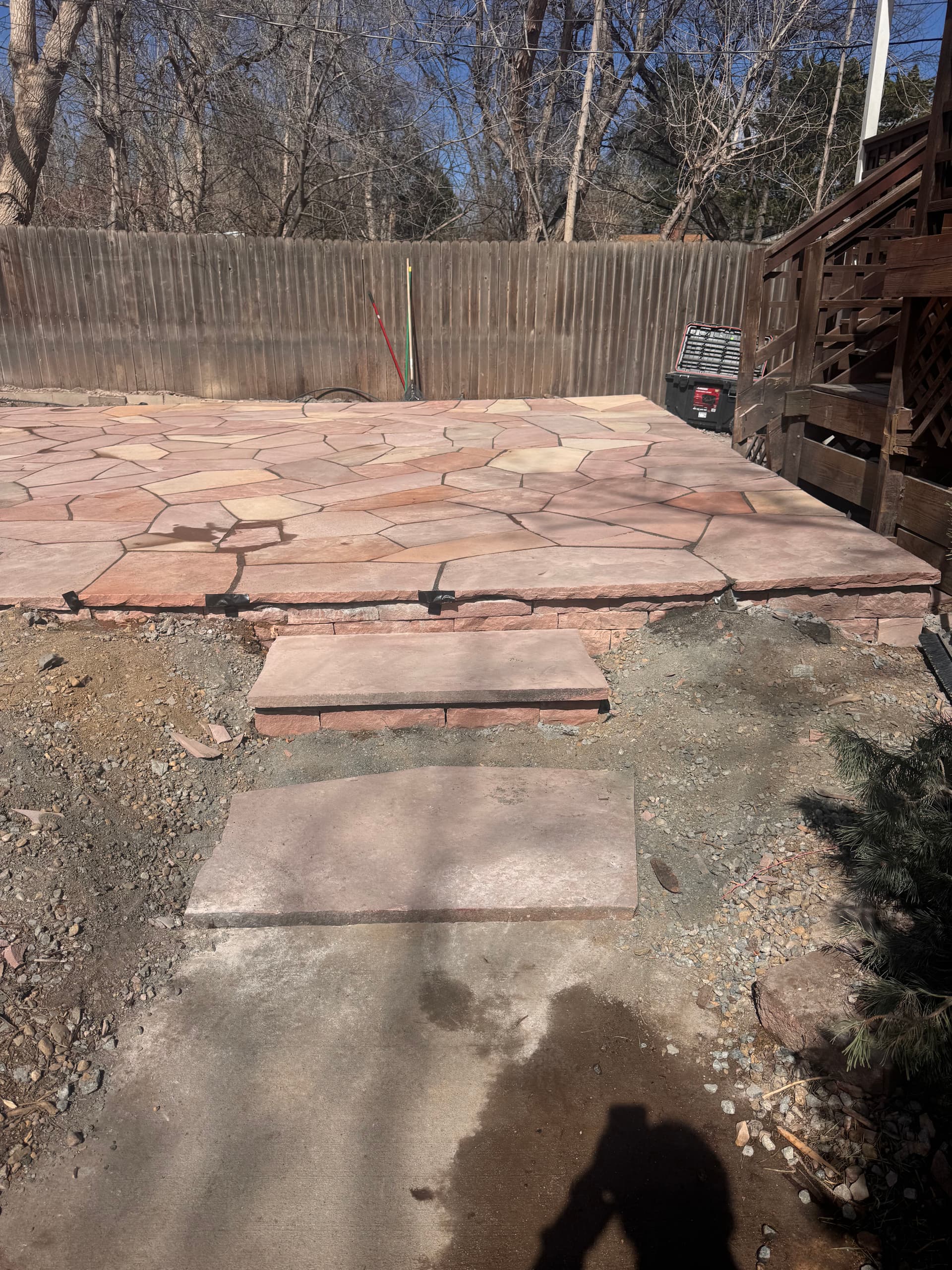 Gallery photos for Striking Patio Installation with Stone Accents: Image #1