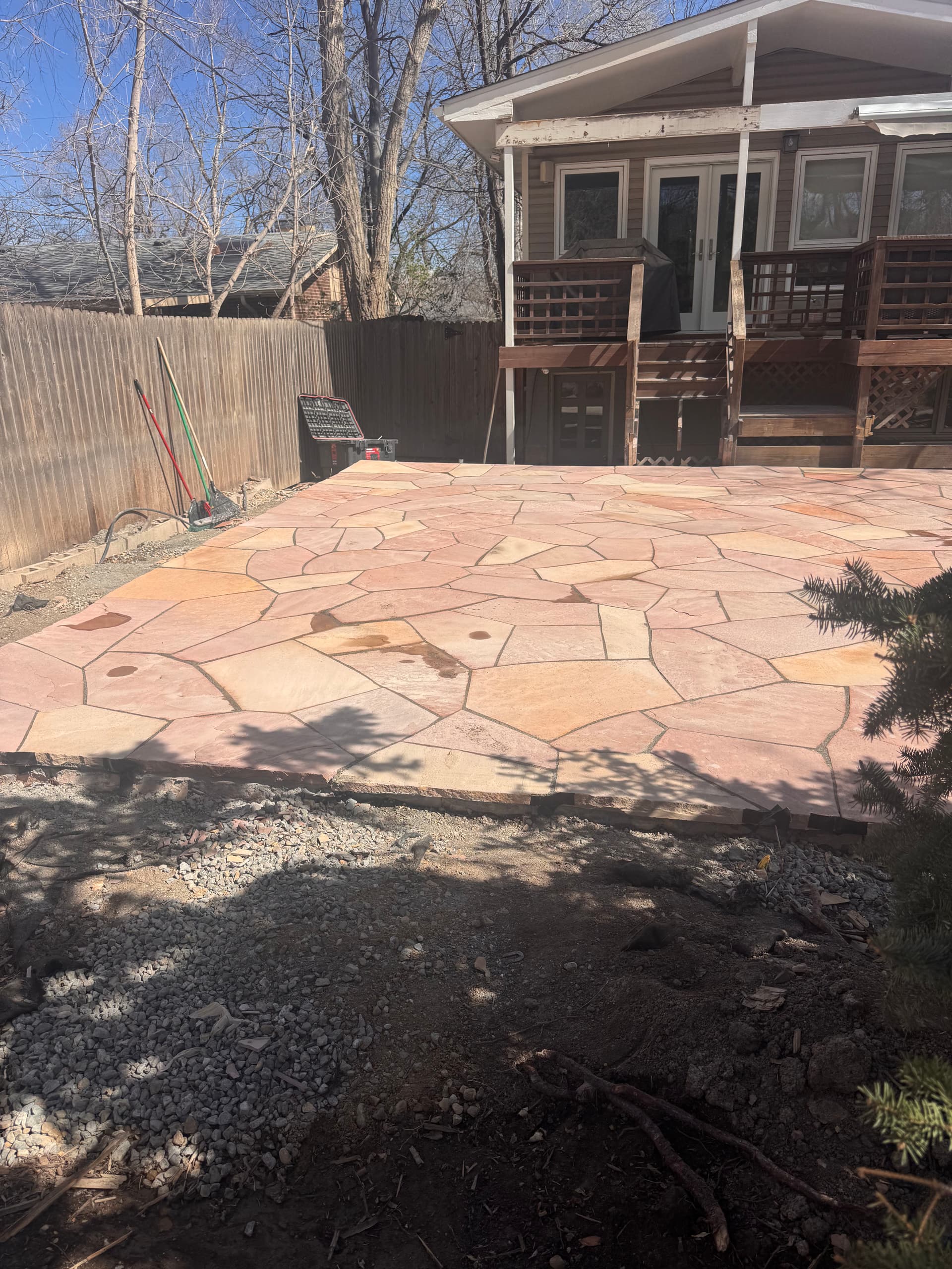 Gallery photos for Striking Patio Installation with Stone Accents: Image #2